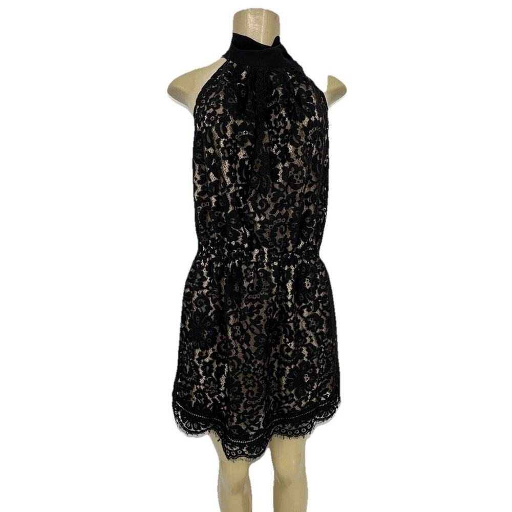 Joie Small Women Cyndi Lace Blouson Dress Mini Cocktail Black 13-50